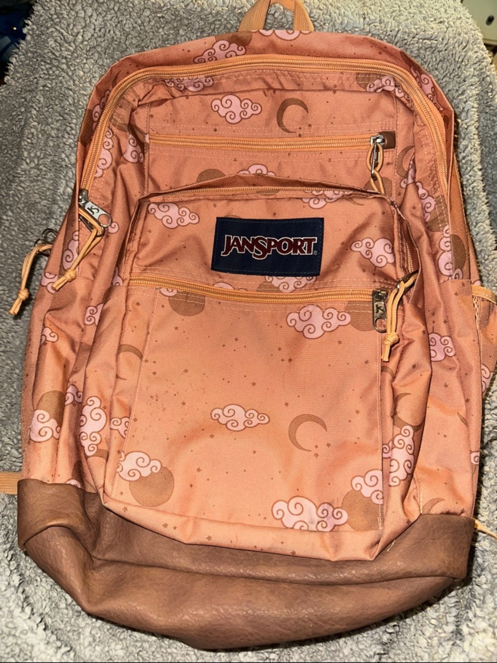Jansport Peach Cloud Print Backpack